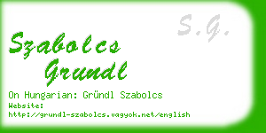 szabolcs grundl business card