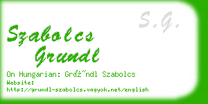 szabolcs grundl business card